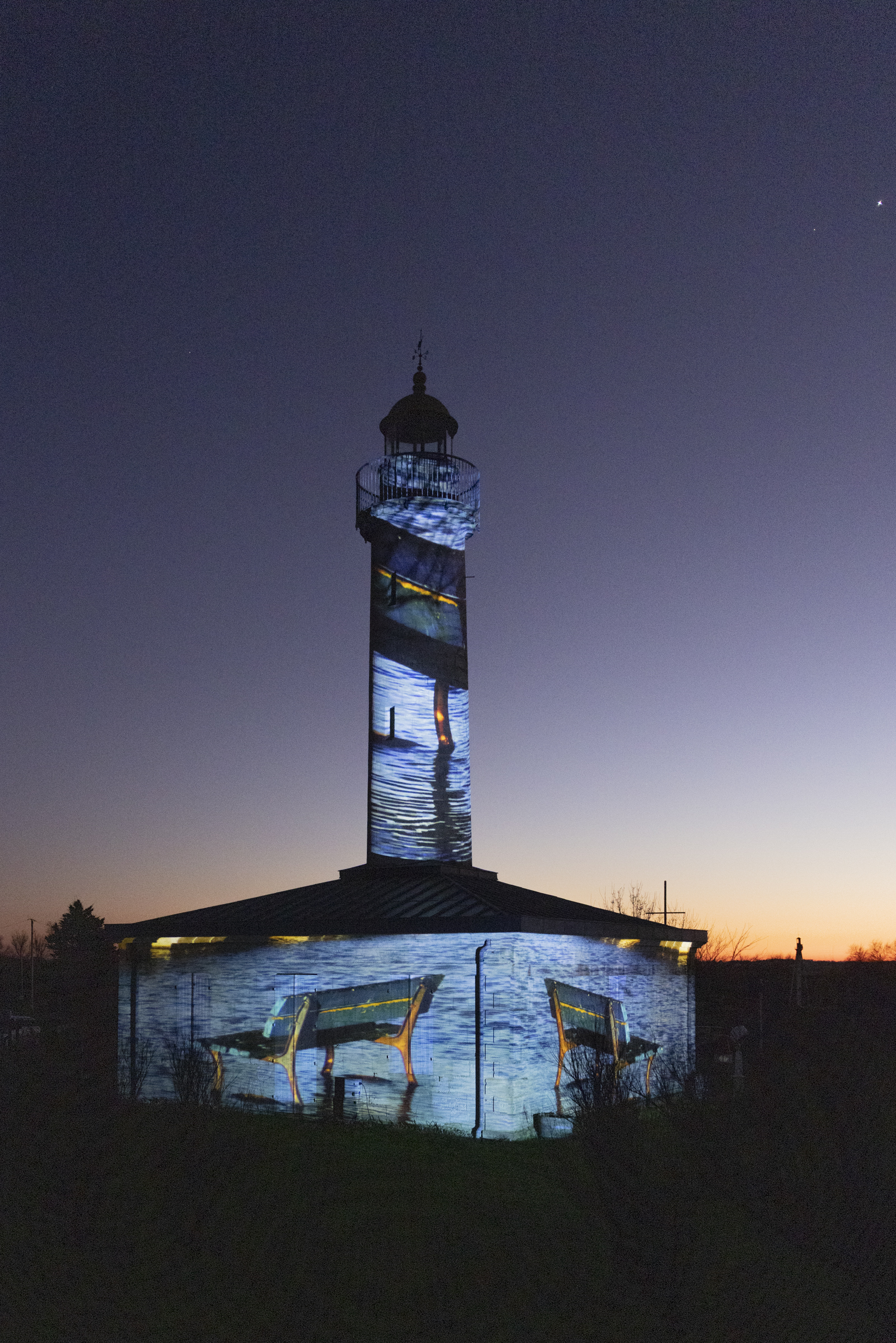 Projection sur le phare